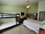 Guest Bedroom with Queen Bed and 2 Twin Bunk Beds 